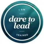 Dare to Lead trained logo, symbolizing coaching and leadership development for female business owners.