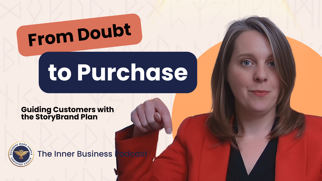 Inner Business Podcast episode 9 cover graphic with Biz Coach Selena.