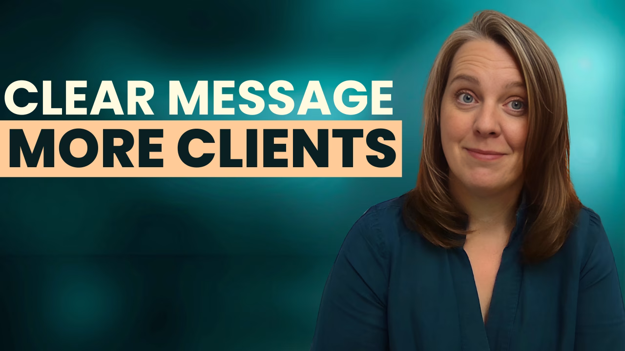 Podcast episode cover: “Clear Messaging That Attracts Your Ideal Client” with Biz Coach Selena Woodward.